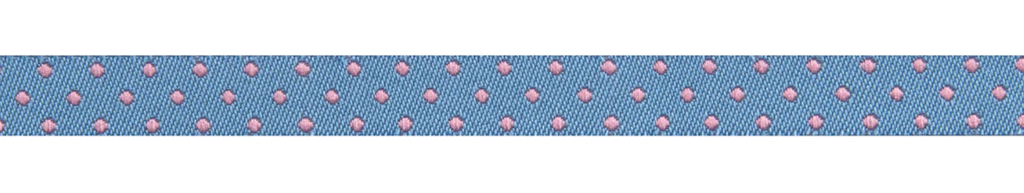 Ribbon Yardage - Reversible Dots Sky