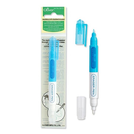 Chacopen Blue Water Soluble Dual Tip Pen with Eraser