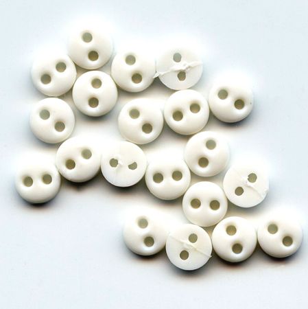 4mm White Wedding Button Pack