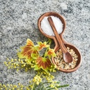 ​​​​​Olive Wood Double Bowl with Spoon