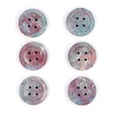 Blushing Blues Recycled Button 6 Pack (28mm)