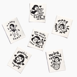 [KMWL-L-02-006] ​"Feeling Yourself" Woven Labels, 6pk