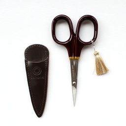 [NOT_45-139] ​​Cohana, Fine Scissors with Gold Lacquer, Burnt Sienna